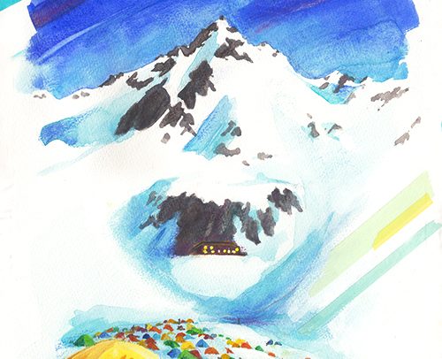 涸沢カール-Karasawa Camp Valley-