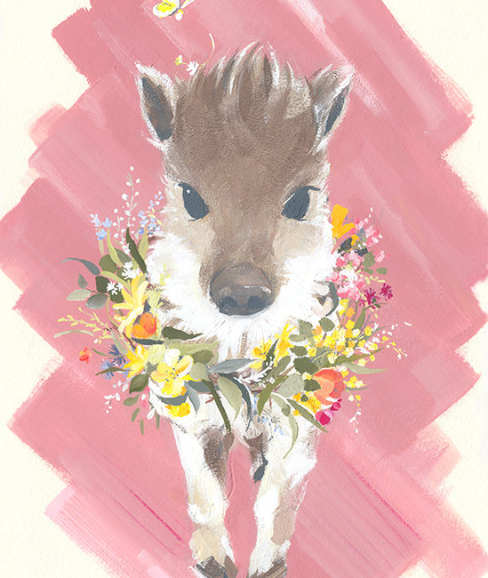 野の花のスワッグのうりぼう